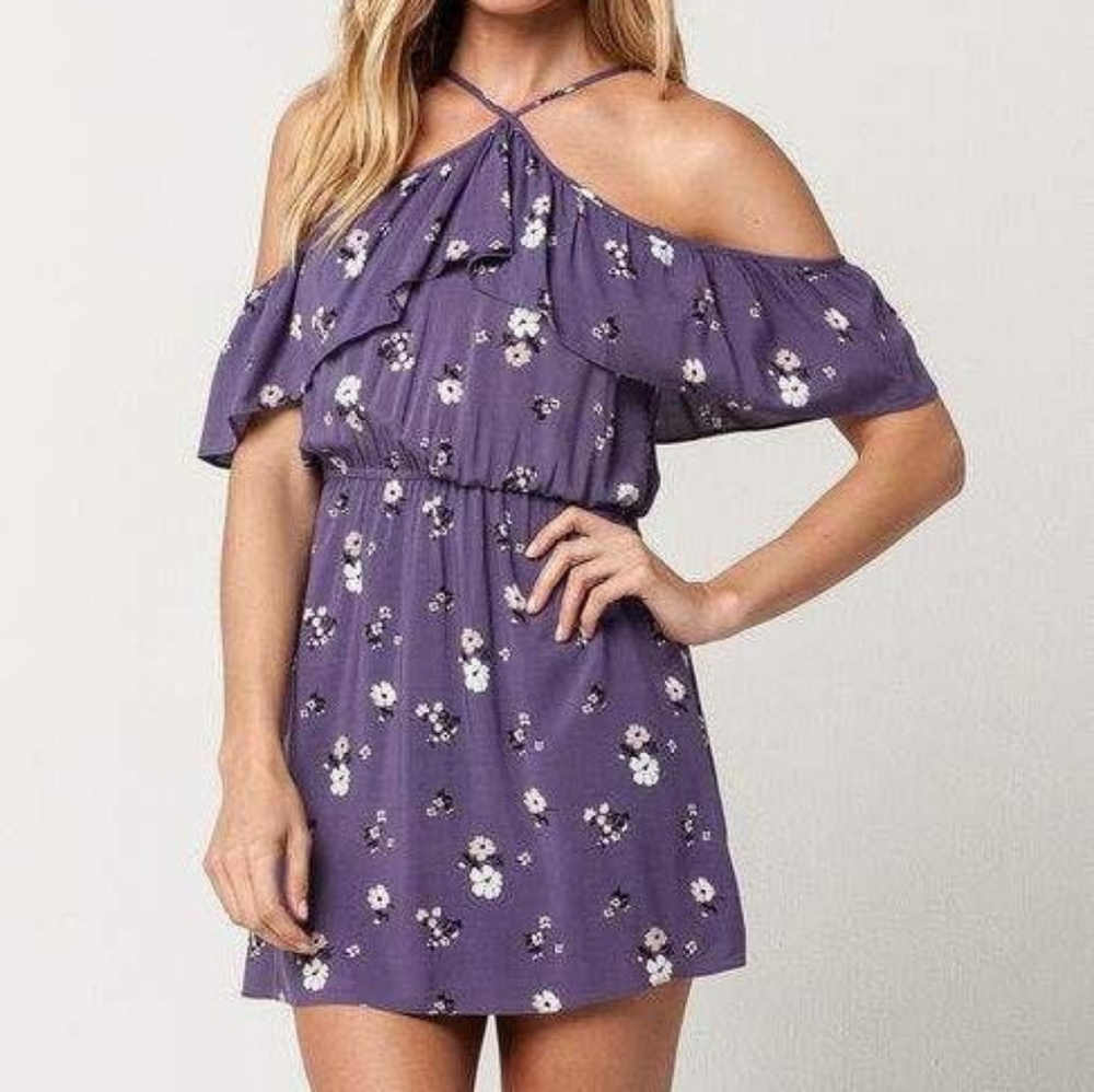 Off the Shoulder Strappy Floral Dress